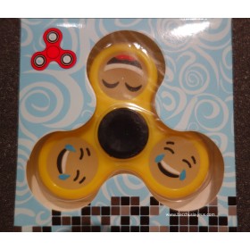 Hand Spinner Smiley / Emoticone Phosphorescent Jaune