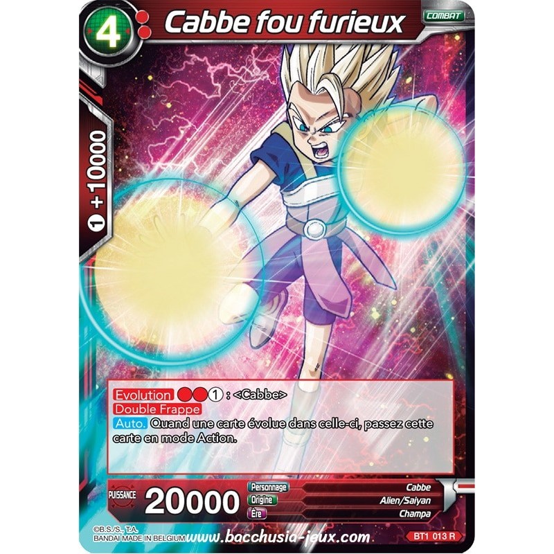 Cabbe fou furieux BT1-013 R / Dragon Ball Super, Série B01 : Galactic Battle Cabbe fou furieux BT1-013 R / Dragon Ball Super, Série B01 : Galactic Battle
