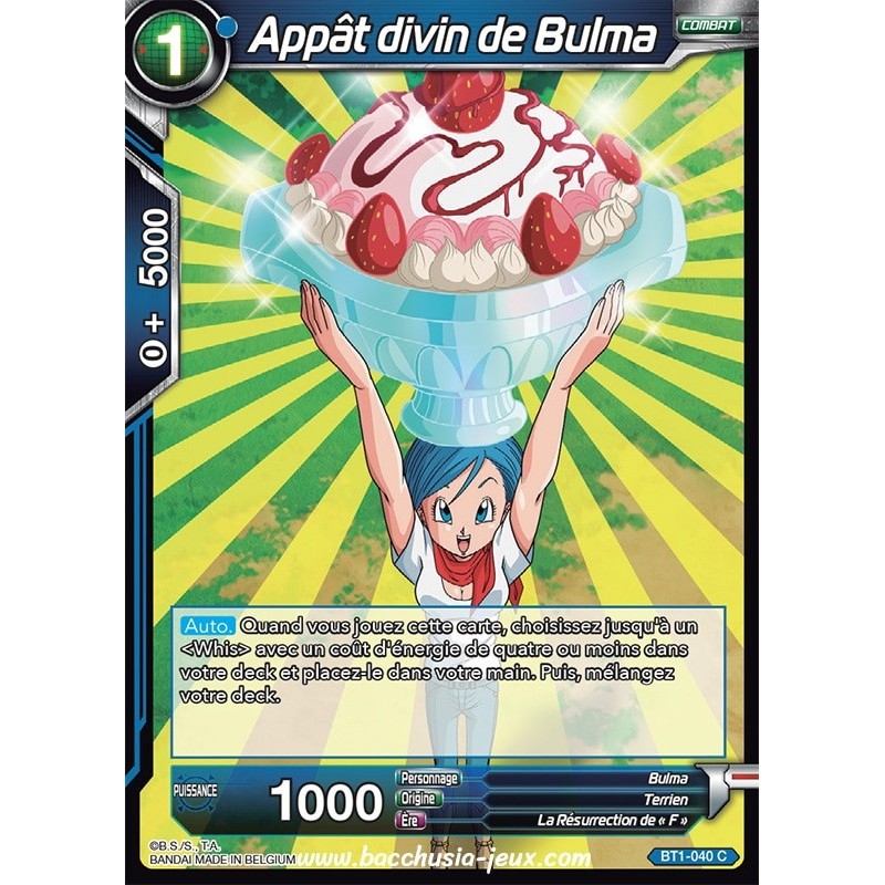 Appat divin de Bulma BT1-040 C / Dragon Ball Super, Série B01 : Galactic Battle Appat divin de Bulma BT1-040 C / Dragon Ball Super, Série B01 : Galactic Battle