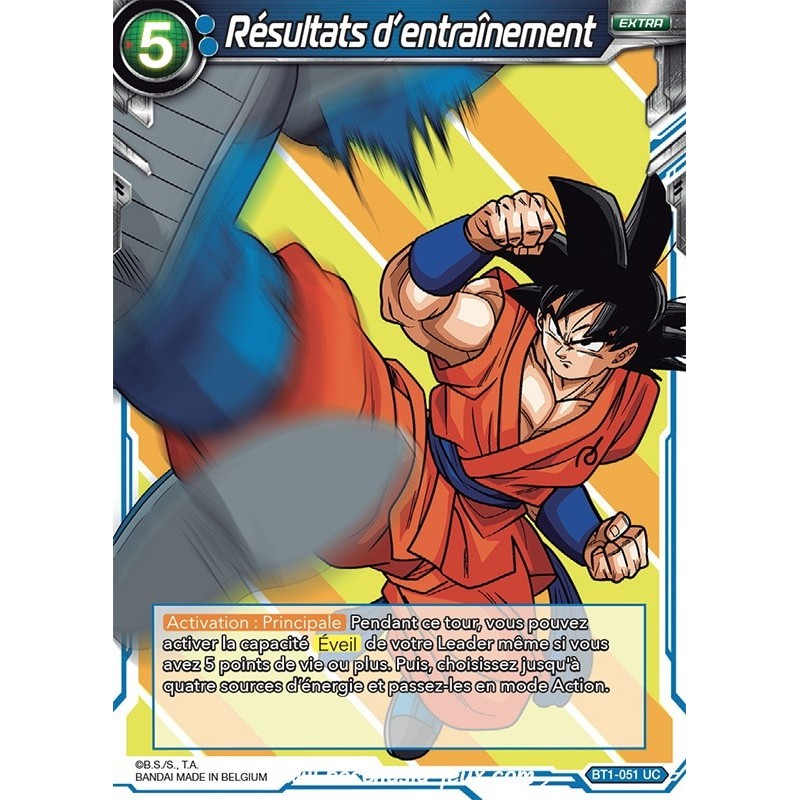Resultats d'entrainement BT1-051 UC / Dragon Ball Super, Série B01 : Galactic Battle Resultats d'entrainement BT1-051 UC / Dragon Ball Super, Série B01 : Galactic Battle