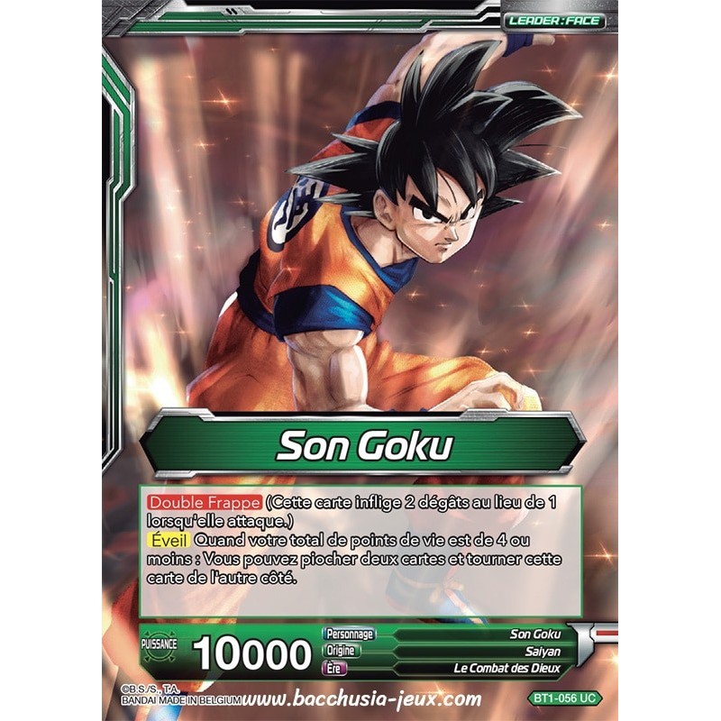 Son Goku // Son Goku Super Saiyan divin BT1-056 UC / Dragon Ball Super, Série B01 : Galactic Battle