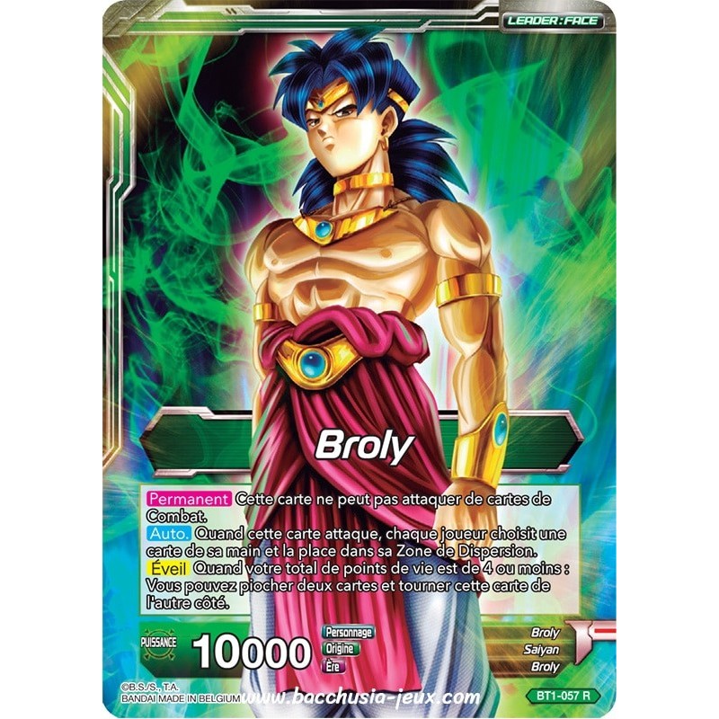 Broly // Broly, Super Saiyan Legendaire BT1-057 R / Dragon Ball Super, Série B01 : Galactic Battle