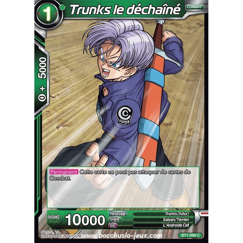 Trunks le dechaine BT1-068 C / Dragon Ball Super, Série B01 : Galactic Battle Trunks le dechaine BT1-068 C / Dragon Ball Super, Série B01 : Galactic Battle
