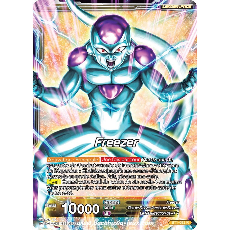 Freezer // Golden Freezer forme ultime BT1-083 R / Dragon Ball Super, Série B01 : Galactic Battle Freezer // Golden Freezer forme ultime BT1-083 R / Dragon Ball Super, Série B01 : Galactic Battle
