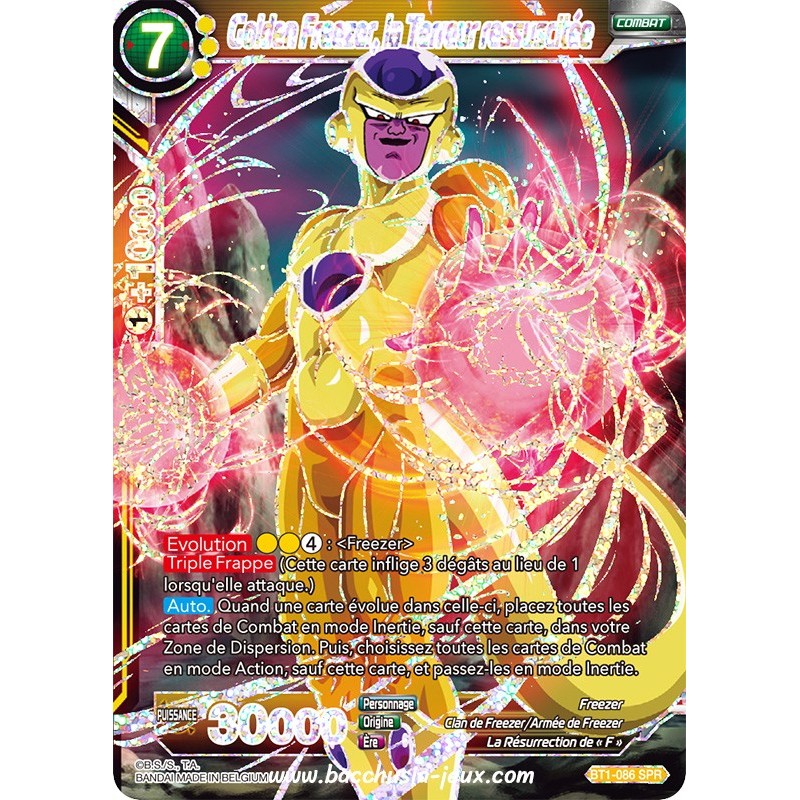 Golden Freezer, la Terreur ressuscitée BT1-086S SPR / Dragon Ball Super, Série B01 : Galactic Battle