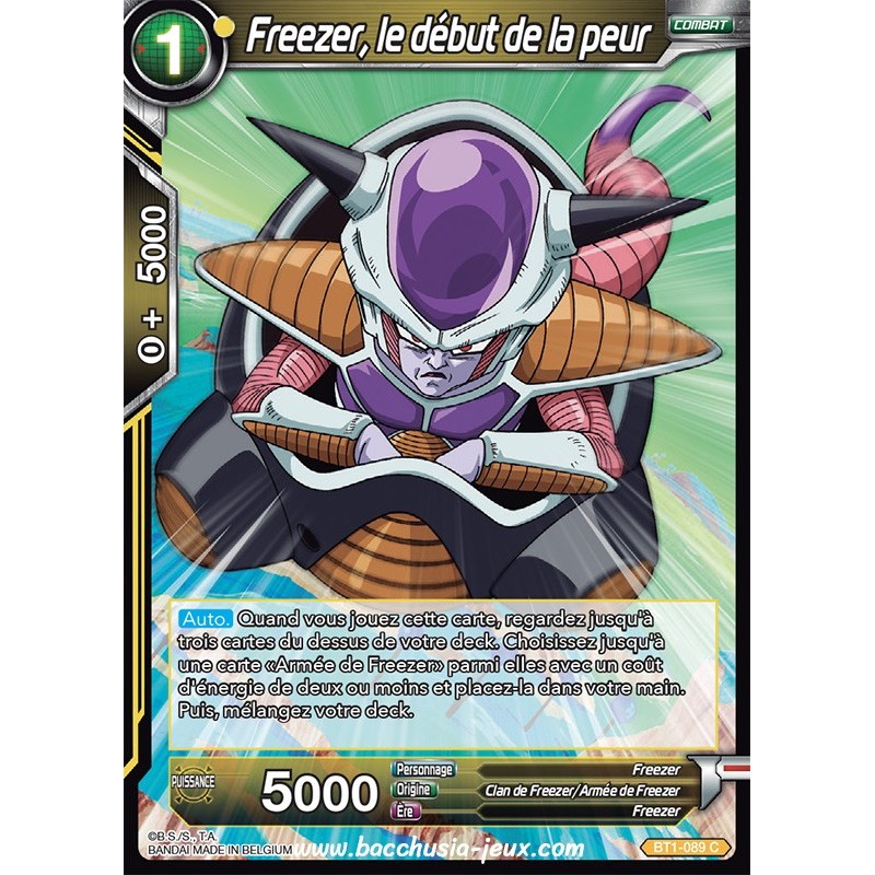 Freezer, le debut de la peur BT1-089 C / Dragon Ball Super, Série B01 : Galactic Battle Freezer, le debut de la peur BT1-089 C / Dragon Ball Super, Série B01 : Galactic Battle