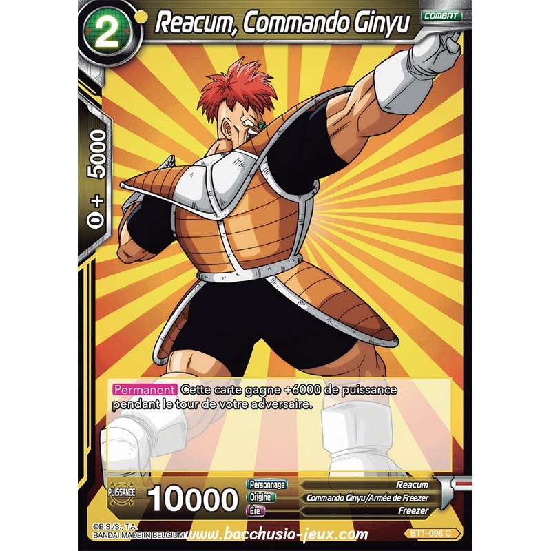 Reacum, Commando Ginyu BT1-096 C / Dragon Ball Super, Série B01 : Galactic Battle