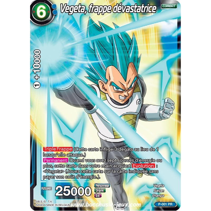Vegeta, frappe devastatrice P-001 PR / Dragon Ball Super, Série B01 : Galactic Battle Vegeta, frappe devastatrice P-001 PR / Dragon Ball Super, Série B01 : Galactic Battle