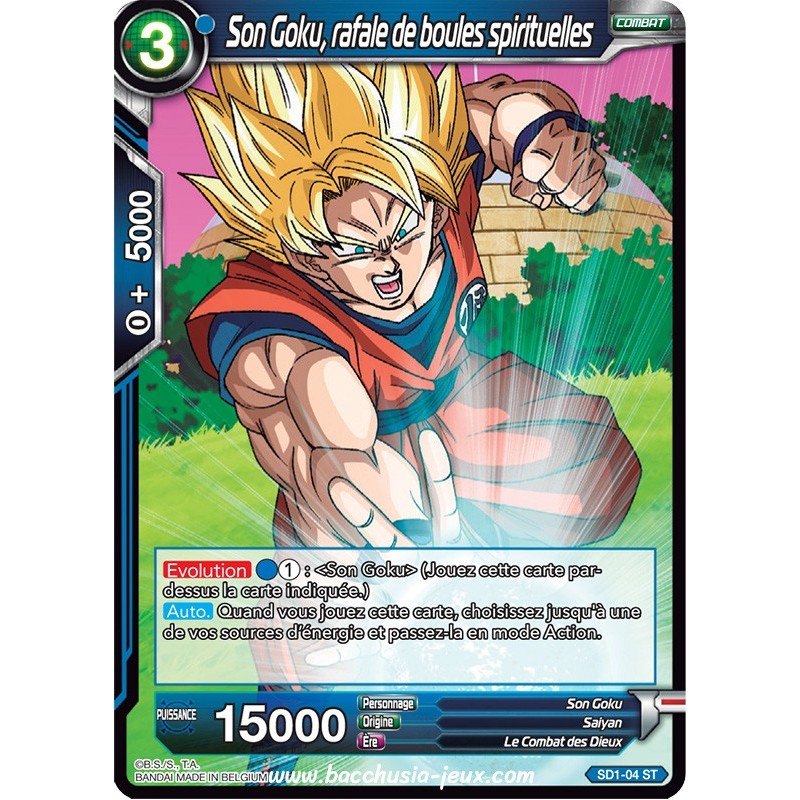 Son Goku, rafale de boules spirituelles SD1-04 ST / Dragon Ball Super, Série B01 : Galactic Battle Son Goku, rafale de boules spirituelles SD1-04 ST / Dragon Ball Super, Série B01 : Galactic Battle