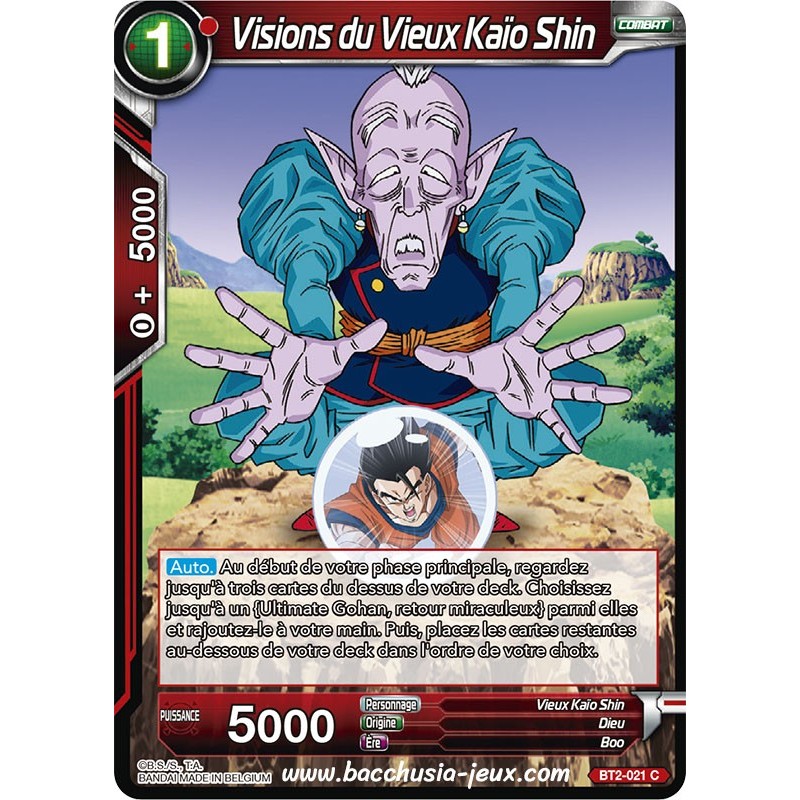 Vision du Vieux Kaio Shin BT2_021 C / Dragon Ball Super, Série B02 : Union Force Vision du Vieux Kaio Shin BT2_021 C / Dragon Ball Super, Série B02 : Union Force