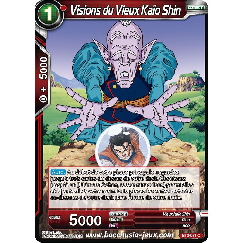 Vision du Vieux Kaio Shin BT2_021 C / Dragon Ball Super, Série B02 : Union Force