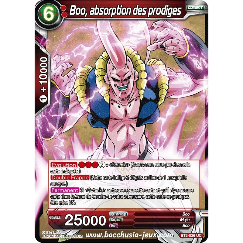 Boo, absorption des prodiges BT2_026 UC / Dragon Ball Super, Série B02 : Union Force Boo, absorption des prodiges BT2_026 UC / Dragon Ball Super, Série B02 : Union Force