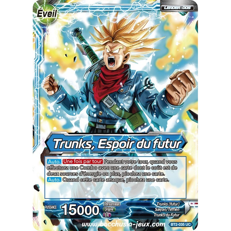 Trunks, Espoir du futur BT2_035 UC / Dragon Ball Super, Série B02 : Union Force Trunks, Espoir du futur BT2_035 UC / Dragon Ball Super, Série B02 : Union Force