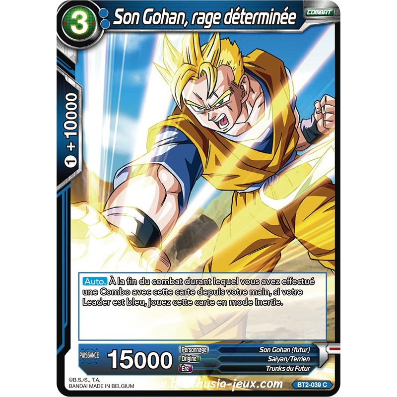 Son Gohan, rage determinee BT2_039 C / Dragon Ball Super, Série B02 : Union Force Son Gohan, rage determinee BT2_039 C / Dragon Ball Super, Série B02 : Union Force