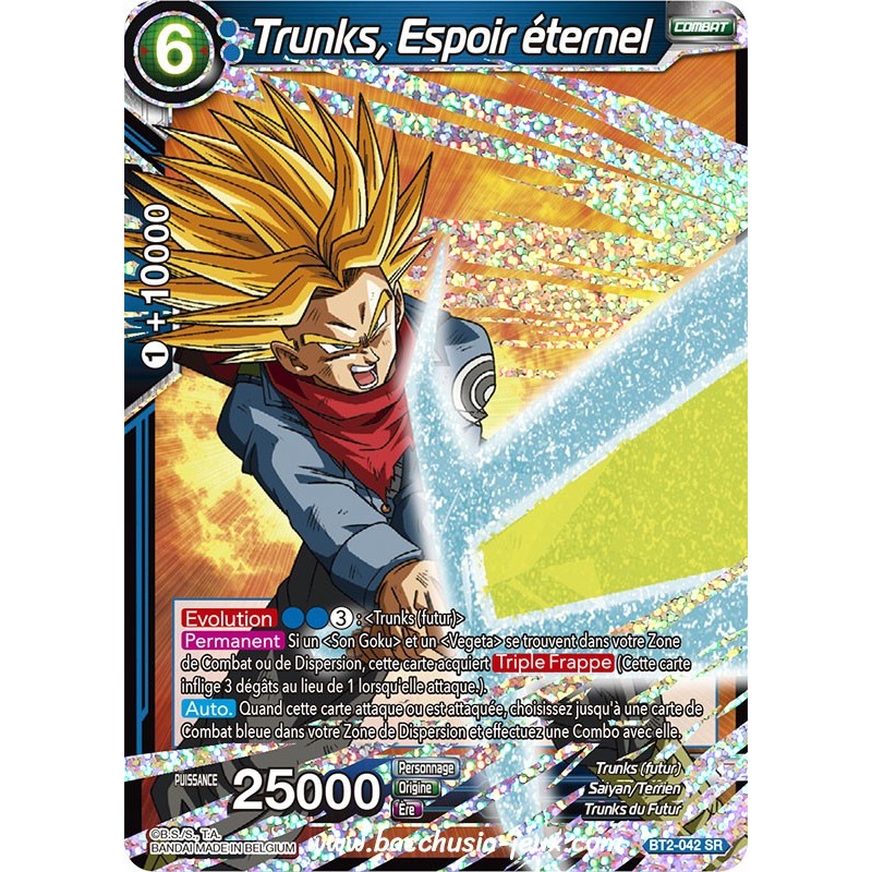 Trunks, Espoir eternel BT2_042 SR / Dragon Ball Super, Série B02 : Union Force Trunks, Espoir eternel BT2_042 SR / Dragon Ball Super, Série B02 : Union Force