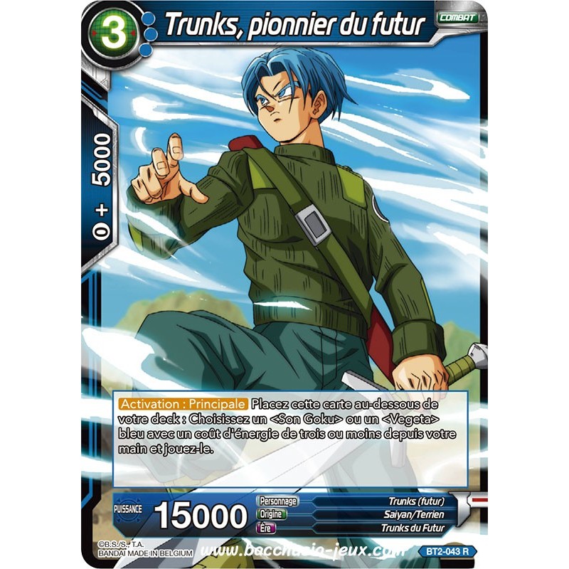 Trunks, pionnier du futur BT2_043 R / Dragon Ball Super, Série B02 : Union Force Trunks, pionnier du futur BT2_043 R / Dragon Ball Super, Série B02 : Union Force