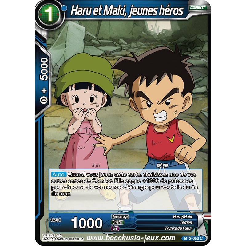 Haru et Maki, jeunes heros BT2_053 C / Dragon Ball Super, Série B02 : Union Force Haru et Maki, jeunes heros BT2_053 C / Dragon Ball Super, Série B02 : Union Force