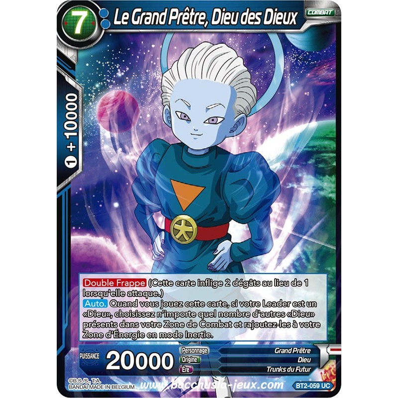 Le Grand Pretre, Dieu des Dieux BT2_059 UC / Dragon Ball Super, Série B02 : Union Force Le Grand Pretre, Dieu des Dieux BT2_059 UC / Dragon Ball Super, Série B02 : Union Force