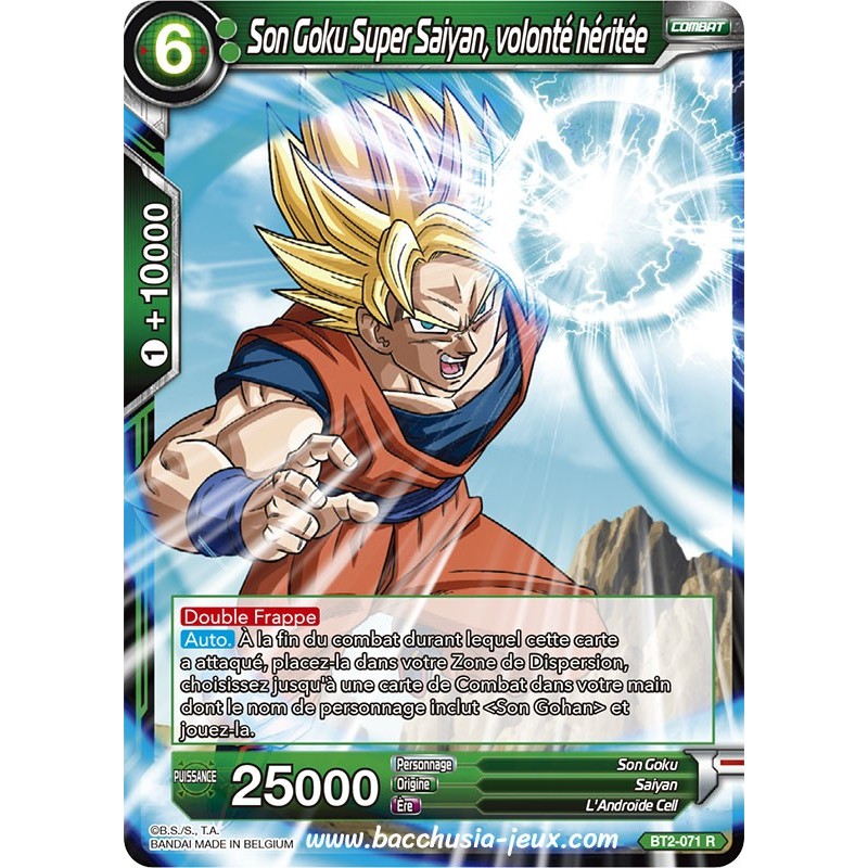 Son Goku Super Saiyan, volonte heritee BT2_071 R / Dragon Ball Super, Série B02 : Union Force