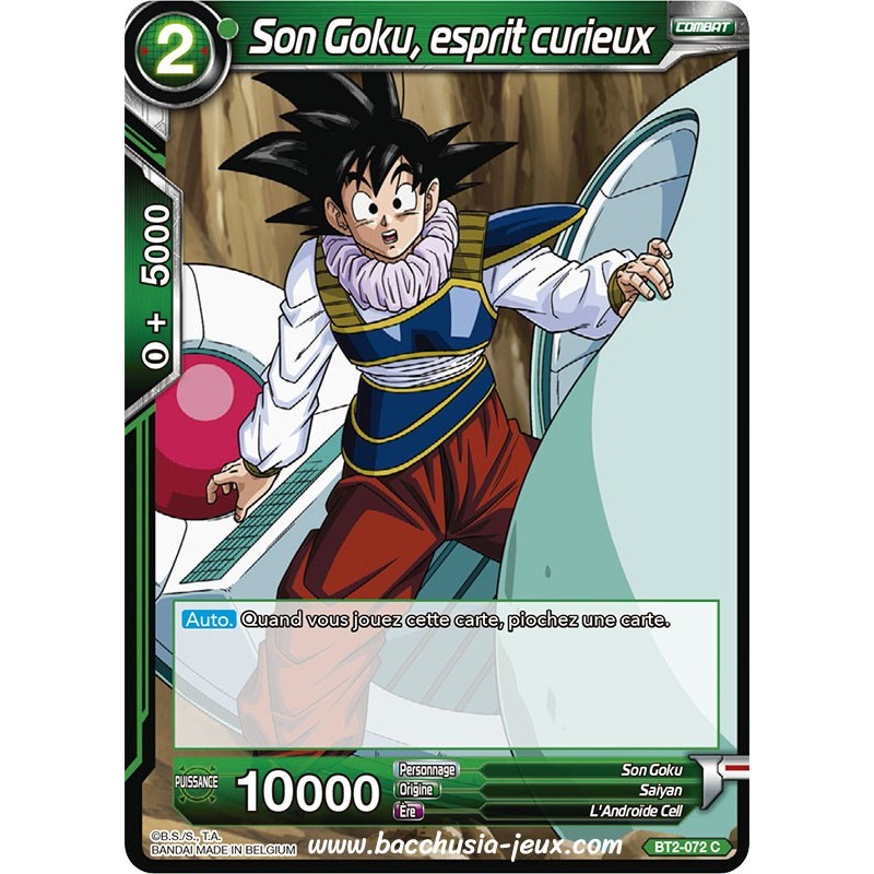 Son Goku, esprit curieux BT2_072 C / Dragon Ball Super, Série B02 : Union Force Son Goku, esprit curieux BT2_072 C / Dragon Ball Super, Série B02 : Union Force