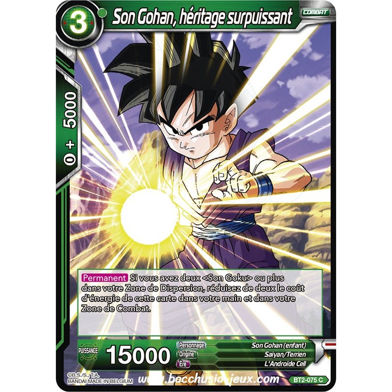 Son Gohan, heirtage surpuissant BT2_075 C / Dragon Ball Super, Série B02 : Union Force Son Gohan, heirtage surpuissant BT2_075 C / Dragon Ball Super, Série B02 : Union Force