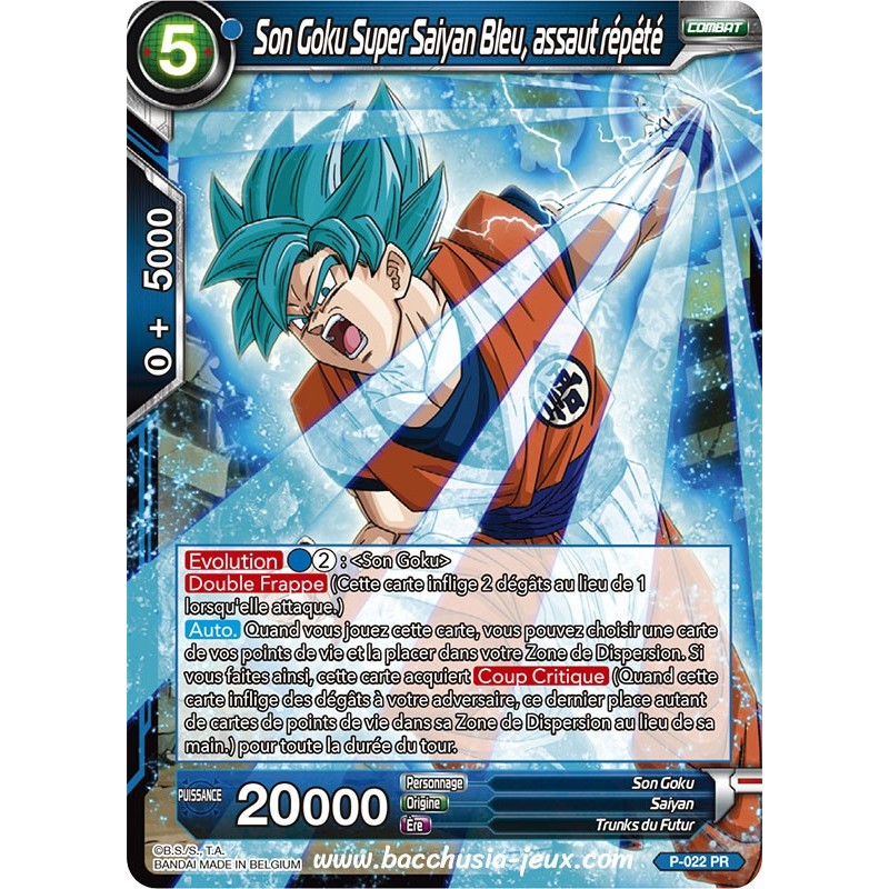 Son Goku Super Saiyan Bleu, assaut repete P_022_PROMO / Dragon Ball Super, Série B02 : Union Force Son Goku Super Saiyan Bleu, assaut repete P_022_PROMO / Dragon Ball Super, Série B02 : Union Force