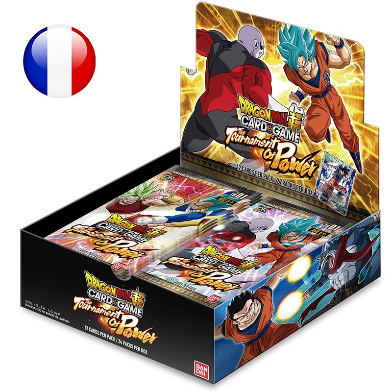 Dragon Ball Super - Boite de 24 Boosters Français - TB 01 - Le Tournoi du Pouvoir Dragon Ball Super - Boite de 24 Boosters Français - TB 01 - Le Tournoi du Pouvoir