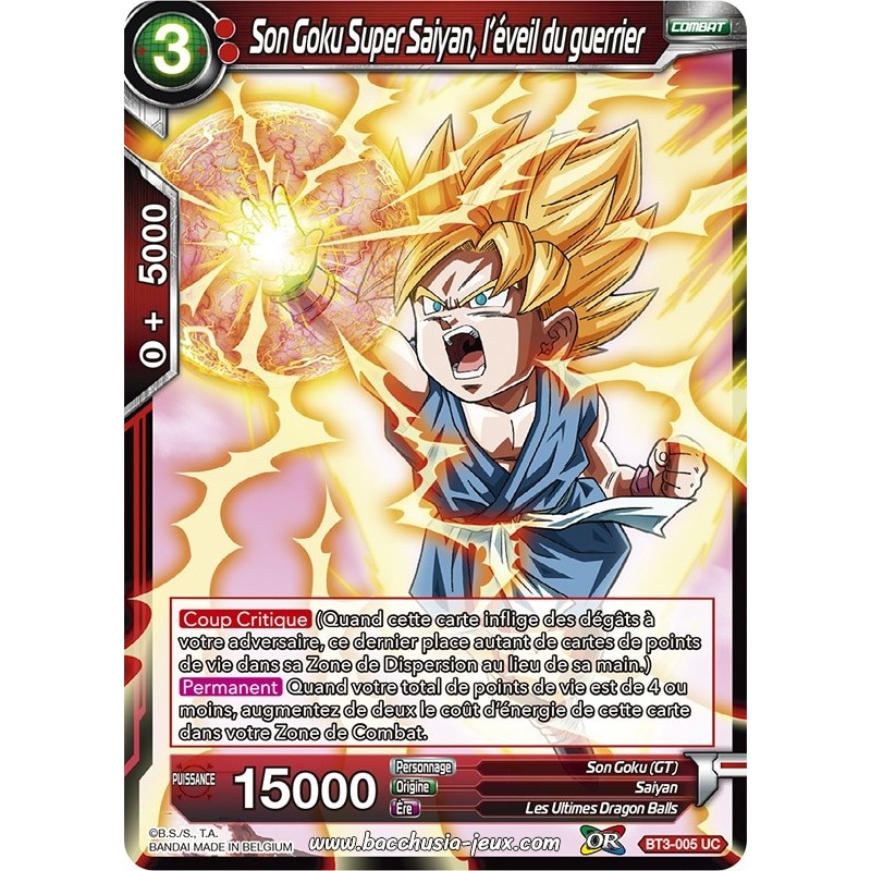 Son Goku Super Saiyan, l’éveil du guerrier BT3-005 UC / Dragon Ball Super, Série 03 : Les mondes croisés Son Goku Super Saiyan, l’éveil du guerrier BT3-005 UC / Dragon Ball Super, Série 03 : Les mondes croisés