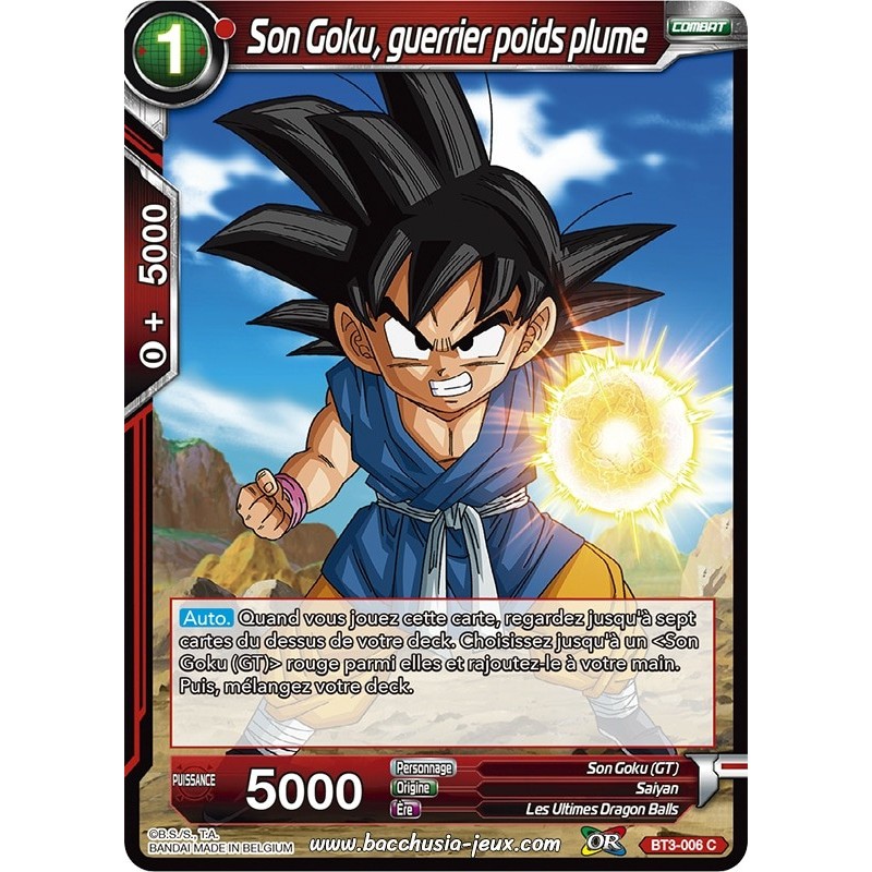 Son Goku, guerrier poids plume BT3-006 C / Dragon Ball Super, Série 03 : Les mondes croisés Son Goku, guerrier poids plume BT3-006 C / Dragon Ball Super, Série 03 : Les mondes croisés