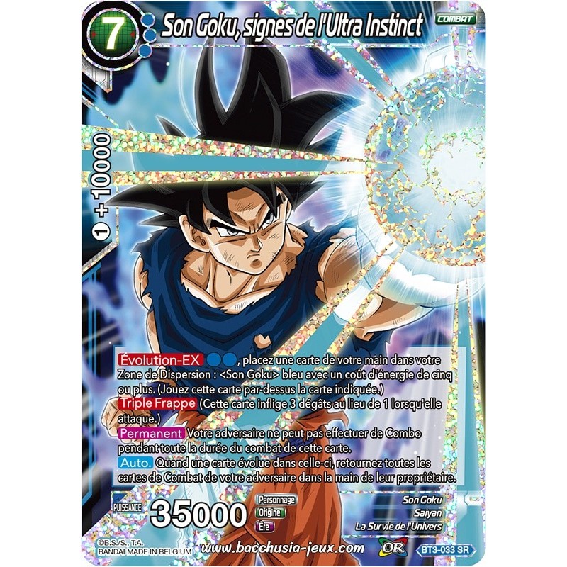 Son Goku, secrets profonds – signes BT3-033 SR / Dragon Ball Super, Série 03 : Les mondes croisés