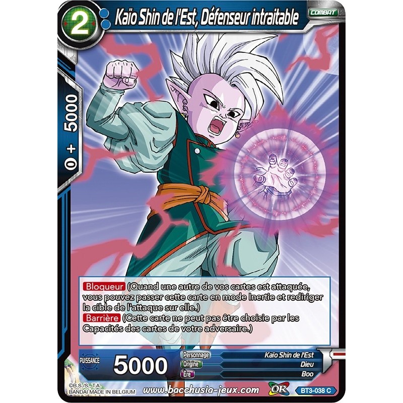 Kaïo Shin de l'Est, Défenseur intraitable BT3-038 C Foil (Brillante) / Dragon Ball Super, Série 03 : Les mondes croisés