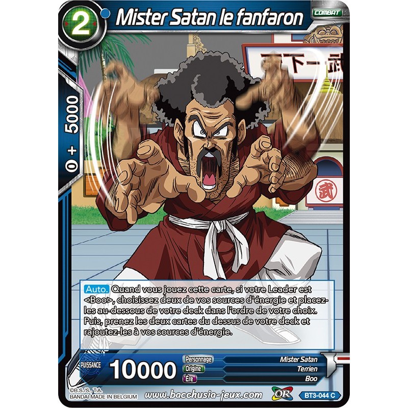 Mister Satan le fanfaron BT3-044 C Foil (Brillante) / Dragon Ball Super, Série 03 : Les mondes croisés