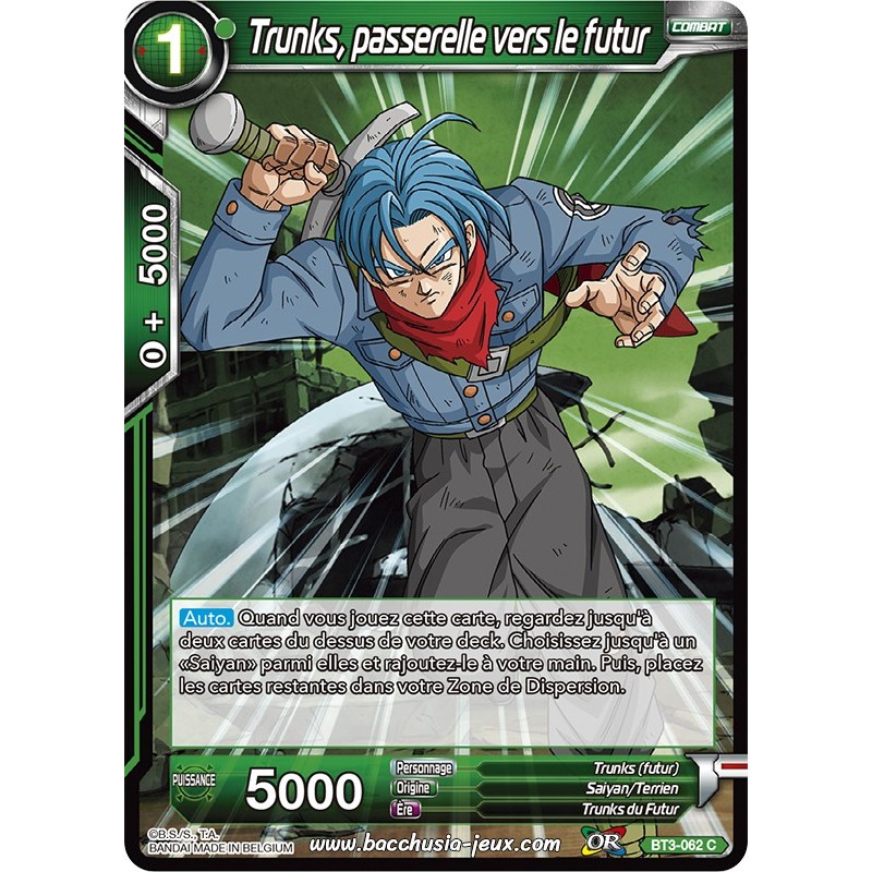 Trunks, passerelle vers le futur BT3-062 C / Dragon Ball Super, Série 03 : Les mondes croisés Trunks, passerelle vers le futur BT3-062 C / Dragon Ball Super, Série 03 : Les mondes croisés