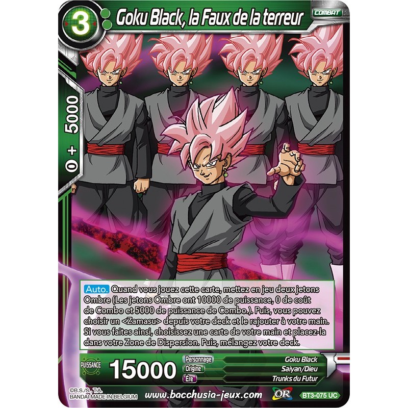 Goku Black, la Faux de la terreur BT3-075 UC / Dragon Ball Super, Série 03 : Les mondes croisés