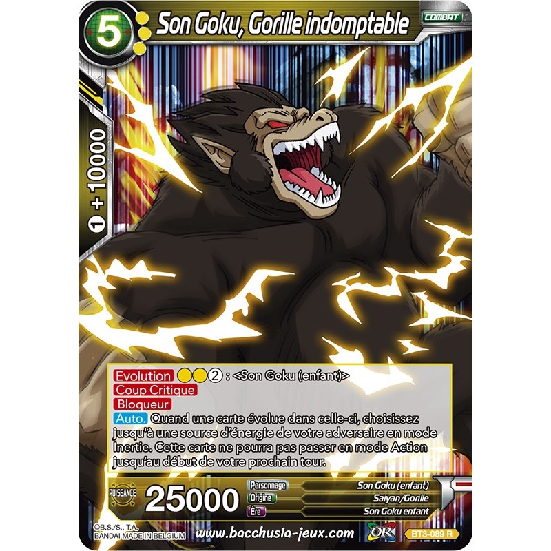 Son Goku, Gorille indomptable BT3-089 R / Dragon Ball Super, Série 03 : Les mondes croisés Son Goku, Gorille indomptable BT3-089 R / Dragon Ball Super, Série 03 : Les mondes croisés