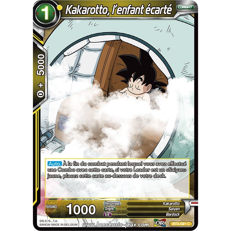 Kakarotto, l’enfant écarté BT3-091 C Foil (Brillante) / Dragon Ball Super, Série 03 : Les mondes croisés