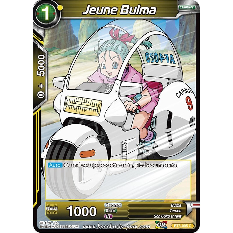 Jeune Bulma BT3-095 C / Dragon Ball Super, Série 03 : Les mondes croisés