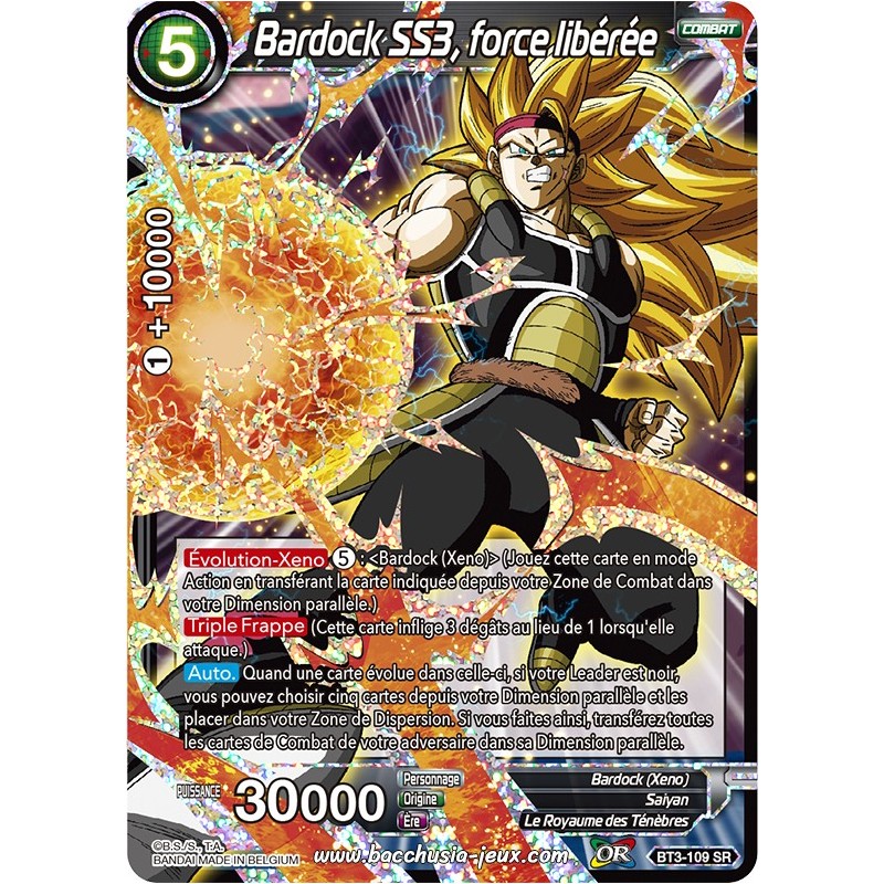 Bardock SS3, force libérée BT3-109 SR / Dragon Ball Super, Série 03 : Les mondes croisés