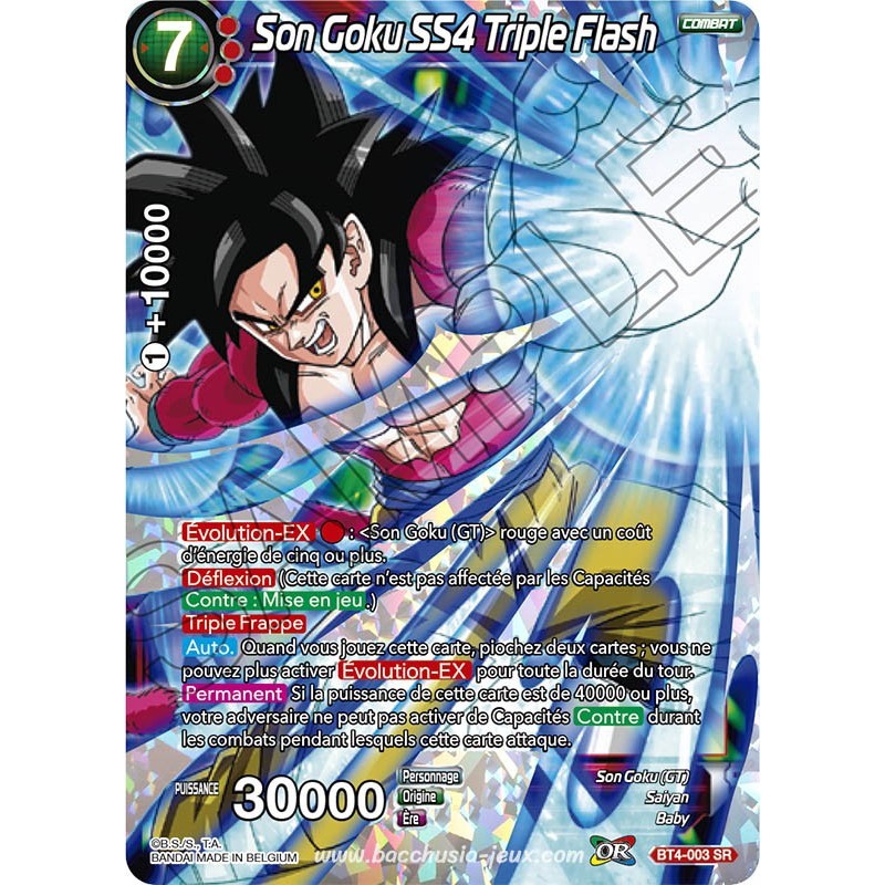BT4-003 SR Son Goku SS4 Triple Flash / Dragon Ball Super, Série 04 : Colossal Warfare BT4-003 SR Son Goku SS4 Triple Flash / Dragon Ball Super, Série 04 : Colossal Warfare