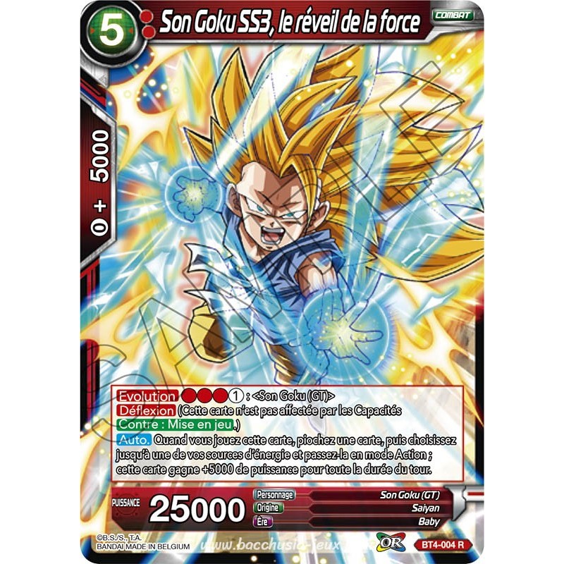 BT4-004 R Son Goku SS3, le réveil de la force / Dragon Ball Super, Série 04 : Colossal Warfare BT4-004 R Son Goku SS3, le réveil de la force / Dragon Ball Super, Série 04 : Colossal Warfare