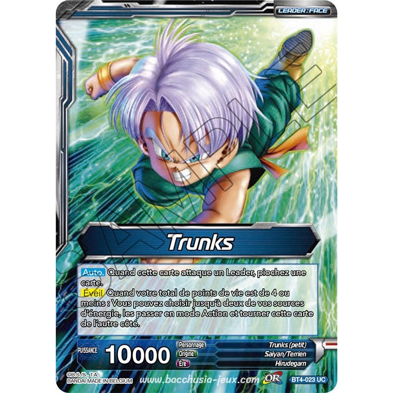 BT4-023 UC Trunks et Trunks, serment irrévocable Foil (Brillante) / Dragon Ball Super, Série 04 : Colossal Warfare BT4-023 UC Trunks et Trunks, serment irrévocable Foil (Brillante) / Dragon Ball Super, Série 04 : Colossal Warfare