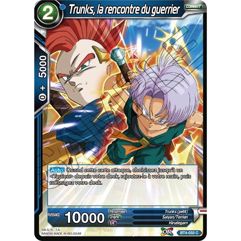 BT4-033 C Trunks, la rencontre du guerrier Foil (Brillante) / Dragon Ball Super, Série 04 : Colossal Warfare BT4-033 C Trunks, la rencontre du guerrier Foil (Brillante) / Dragon Ball Super, Série 04 : Colossal Warfare
