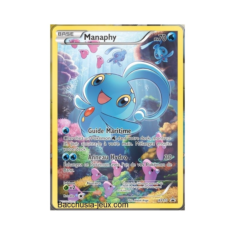 Carte Manaphy Collection pokémon fabuleux