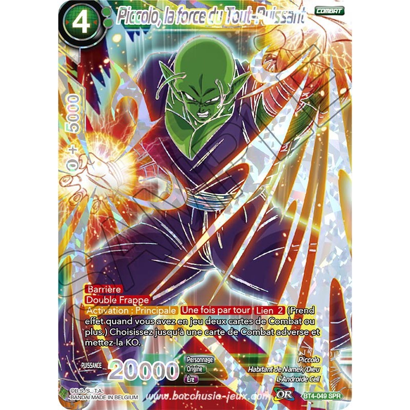 BT4-049_SPR SPR Piccolo, la force du Tout-Puissant / Dragon Ball Super, Série 04 : Colossal Warfare BT4-049_SPR SPR Piccolo, la force du Tout-Puissant / Dragon Ball Super, Série 04 : Colossal Warfare