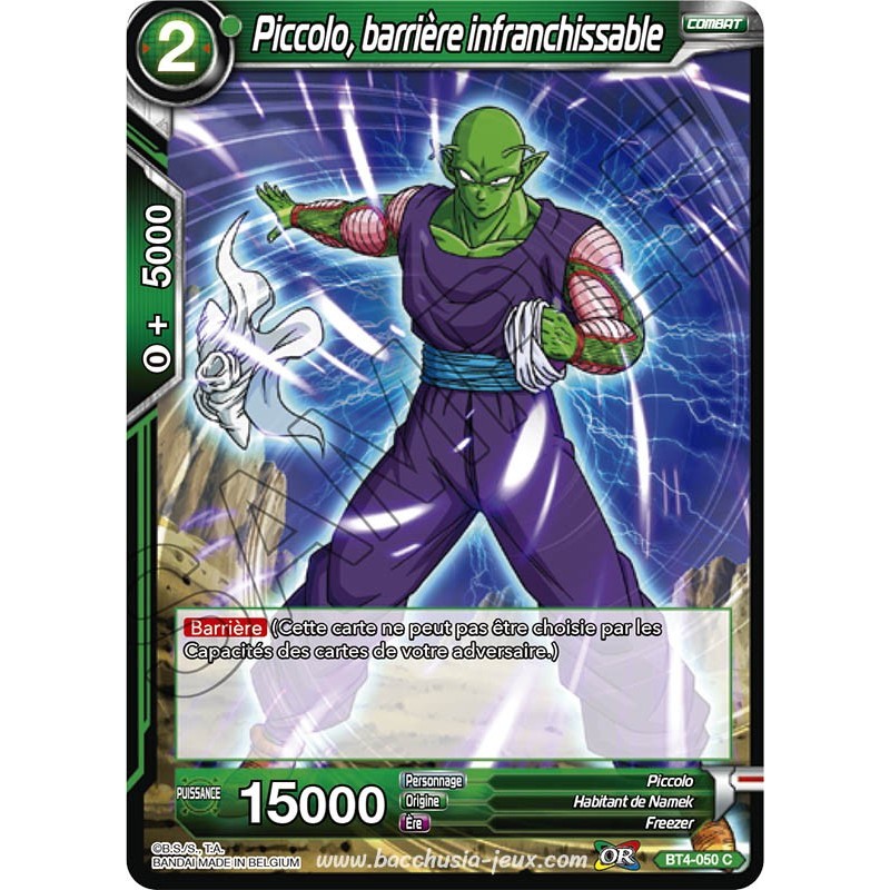 BT4-050 C Piccolo, barrière infranchissable / Dragon Ball Super, Série 04 : Colossal Warfare BT4-050 C Piccolo, barrière infranchissable / Dragon Ball Super, Série 04 : Colossal Warfare