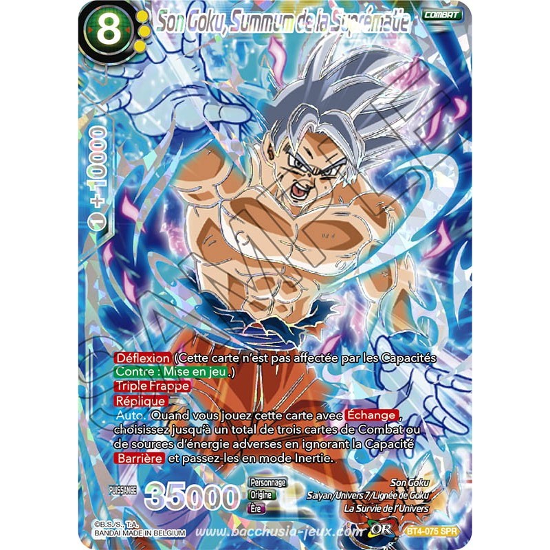 BT4-075_SPR SPR Son Goku, Summum de la Suprématie / Dragon Ball Super, Série 04 : Colossal Warfare BT4-075_SPR SPR Son Goku, Summum de la Suprématie / Dragon Ball Super, Série 04 : Colossal Warfare