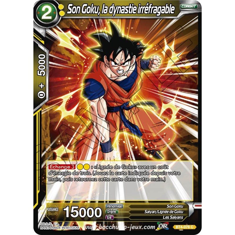 BT4-078 C Son Goku, la dynastie irréfragable / Dragon Ball Super, Série 04 : Colossal Warfare BT4-078 C Son Goku, la dynastie irréfragable / Dragon Ball Super, Série 04 : Colossal Warfare