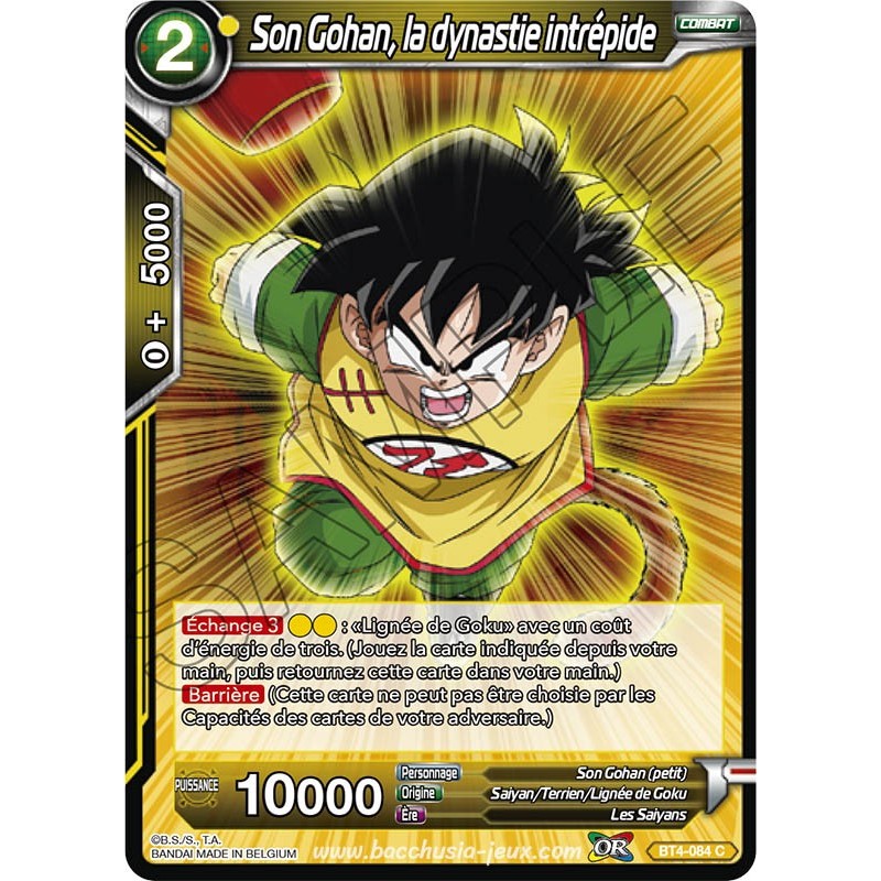 BT4-084 C Son Gohan, la dynastie intrépide Foil (Brillante) / Dragon Ball Super, Série 04 : Colossal Warfare