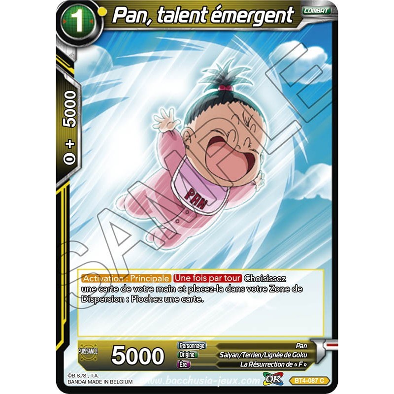 BT4-087 C Pan, talent émergent Foil (Brillante) / Dragon Ball Super, Série 04 : Colossal Warfare