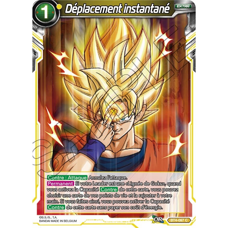 BT4-097 C Déplacement instantané / Dragon Ball Super, Série 04 : Colossal Warfare BT4-097 C Déplacement instantané / Dragon Ball Super, Série 04 : Colossal Warfare